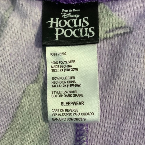 Women's Disney Hocus Pocus Pants, Size 2X - Picture 2 of 2